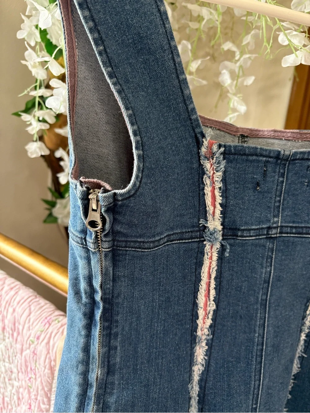 Urban Outfitters Dark Indigo Denim Pinafore Dress